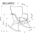 Houpací křeslo Belmiro krémové