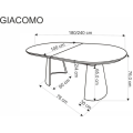 Rozkládací stůl Giacomo 180/240 cm dub přírodní/černý