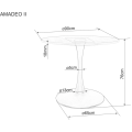 Kulatý jídelní stůl Amadeo 90 cm dub přírodní/černý