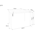 Jídelní stůl City 110 cm dub artisan/černý