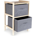 Koupelnový regál Lotus 46 cm bambus/šedý