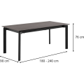 Rozkládací jídelní stůl Palermo 180/240 cm černý