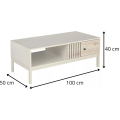 Konferenční stolek Frost 100 cm krémový/alpský dub