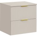 Závěsná skříňka Adele Cashmere Smile s deskou a umyvadlem 60 cm kašmírová/bílá