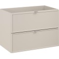 Závěsná skříňka Bella Cashmere s deskou 80 cm kašmírová/dub artisan