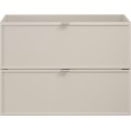 Závěsná skříňka Bella Cashmere s deskou 80 cm kašmírová/dub artisan