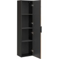 Koupelnová sestava Casad s deskou, umyvadly, zrcadly a skříňkami 120 cm černá/dub wotan
