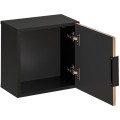 Koupelnová sestava Casad s deskou, umyvadly, zrcadly a skříňkami 120 cm černá/dub wotan