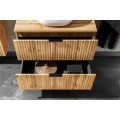 Závěsná skříňka Casad Smile s deskou a umyvadlem 80 cm dub wotan