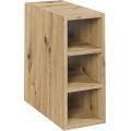 Koupelnová sestava Casad s deskou, bočním regálem a skříňkami 80 cm bílá/dub artisan