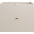 Závěsná skříňka pod umyvadlo Dalia Cashmere Ovalia s deskou 100 cm kašmírová/dub cremona