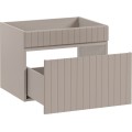 Závěsná skříňka pod umyvadlo Iconic s deskou 80 cm kašmír/dub coast evoke