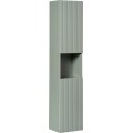 Koupelnová sestava Line Reed Green 120 cm s deskou, umyvadly a skříňkami 120 cm zelená/dub evoke
