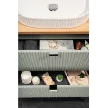 Závěsná skříňka Line Reed Green s deskou 50 cm zelená/dub evoke