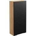 Koupelnová sestava Luxor Black s deskou, umyvadly a skříňkami 160 cm černá/dub olejovaný