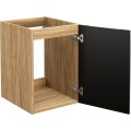 Závěsná skříňka pod umyvadlo Luxor Black s deskou 70 cm černá/dub olejovaný