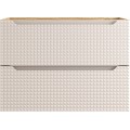 Závěsná skříňka Luxor Beige Sky I se zápustným umyvadlem 60 cm béžová/dub olejovaný