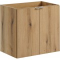 Koupelnová sestava Nova Oak II s deskou, umyvadlem a skříňkami 60 cm dub evoke/bílá