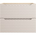 Závěsná skříňka pod umyvadlo Ocean s deskou 60 cm béžová/dub olejovaný