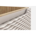 Závěsná skříňka Ocean s deskou 70 cm béžová/dub olejovaný