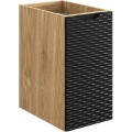 Závěsná koupelnová skříňka Ocean s deskou 81-30-1D černá/dub olejovaný