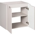 Závěsná skříňka Nova Cashmere I s deskou 60 cm kašmírová/bílá