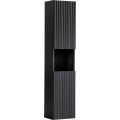 Koupelnová sestava Nova Black s deskou, umyvadly a skříňkami 120 cm černá/dub evoke