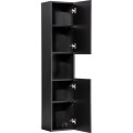 Koupelnová sestava Nova Black s deskou, umyvadly a skříňkami 120 cm černá/dub evoke
