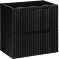Závěsná skříňka Nova Black Gaja I s deskou a umyvadlem 50 cm černá/dub evoke