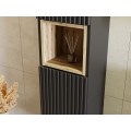 Koupelnová sestava Nova Black s deskou, umyvadly a skříňkami 120 cm černá/dub evoke