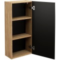 Koupelnová sestava Luxor Black Mona se skříňkami a umyvadlem 90 cm černá/dub olejovaný