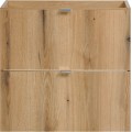 Koupelnová sestava Nova Oak Wiki se skříňkami a umyvadlem 60 cm dub evoke/černá
