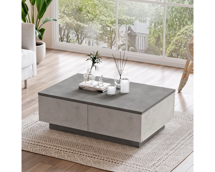 Konferenční stolek Houseland Miro beton/kámen