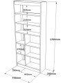 Knihovna Houseland Novak dub Wotan/beton