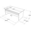 Psací stůl Houseland Jos dub Stirling/beton/antracitově šedý