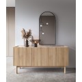 Komoda Boho La 144x68 cm dub riviéra/bílý mramor