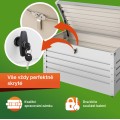Zahradní box Allison 385 L světle šedý