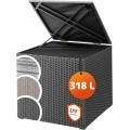 Zahradní úložný box Carnivore 318 L černý