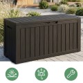 Zahradní úložný box Ezra 272 L černý