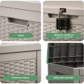 Zahradní úložný box Ezra 340 L šedý