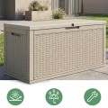 Zahradní úložný box Ezra 340 L šedý