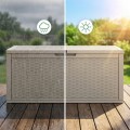 Zahradní úložný box Ezra 340 L šedý