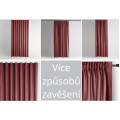 Závěs AmeliaHome Velvet s multifunkční páskou 140x270 cm růžový