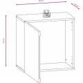 Nástěnná skříňka Vivien 50 cm černý lesk