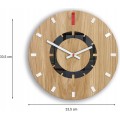 Dřevěné nástěnné hodiny Atena 33 cm červené/bílé