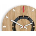 Dřevěné nástěnné hodiny Atena 33 cm červené/bílé