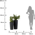 Sada 2 květináčů URBANICA ECO černá