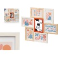 Fotorámeček na 6 fotografií HUIT červený/béžový/bílý