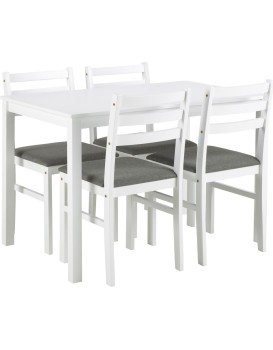 Jídelní set Alicante šedý/bílý