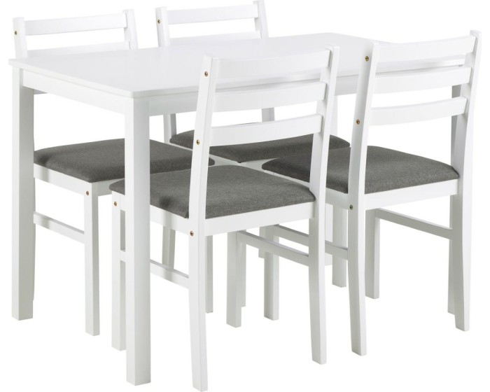 Jídelní set Alicante šedý/bílý